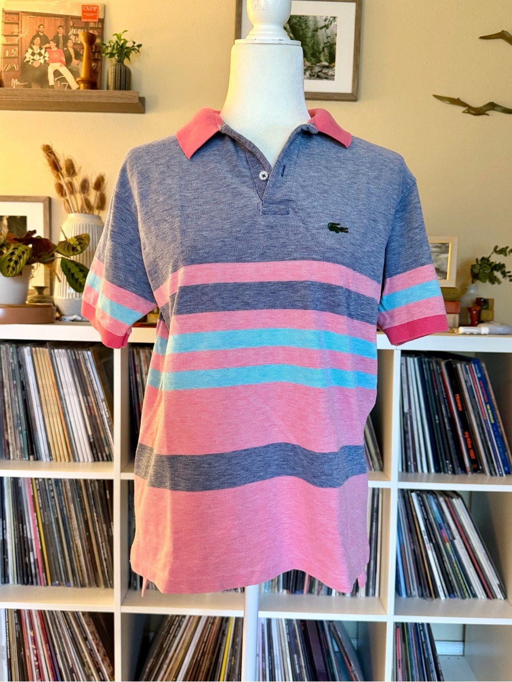 Vintage Men’s Large Izod Lacoste Cotton Polo Shirt - Fits Like a Medium